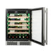 Photo of Vinotemp VTWC041EVGSS Wine Fridge Open Door View with Green LED Light