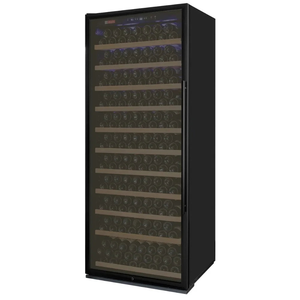Allavino 305 Bottle Wine Cooler With Black Door and Left Hinge Full View Image