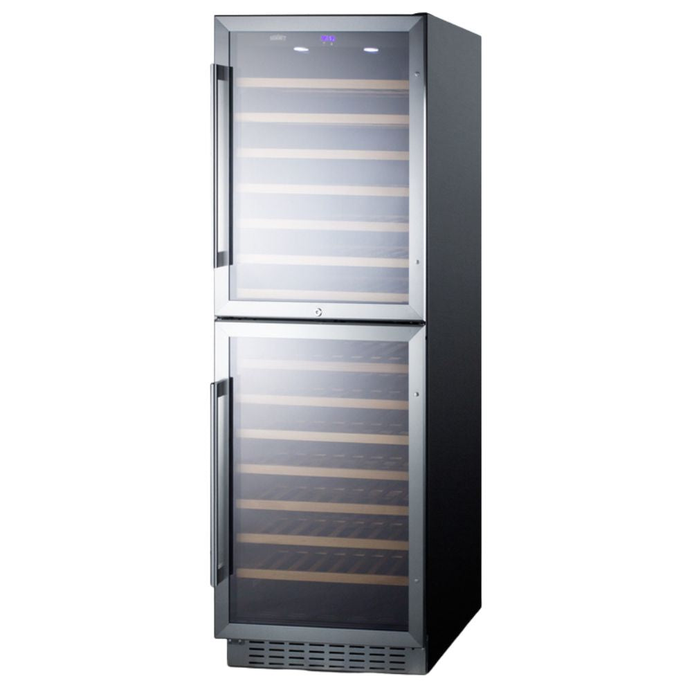 Summit 24" Wide 118 Bottle Dual-Zone Built-In Wine Cooler