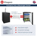 Branded graphic showing the Kegco K309 Kegerator in black becoming a beverage center with two shelves