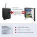 Black Kegco K309 converted to a stocked beverage fridge using the two included full-width wire shelves