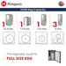 Capacity chart showing one half barrel or three 5 gallon kegs fitting inside the Kegco K309 Keg Beer Refrigerator
