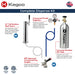 Graphic detailing the Kegco K309 Digital Kegerator kit with stainless tower, regulator, NSF coupler and CO2 tank