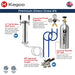 Premium direct draw kit graphic with dual tower, two couplers and CO2 tank for the Kegco K309 in two-tap form