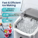 Ice making output including 35 lbs and 66 cups shown for the Kismile Z5815NH Countertop Ice Maker