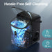 One-press 15 minute self-clean cycle with swirling water in the black Kismile Z5815NH Pebble Ice Maker