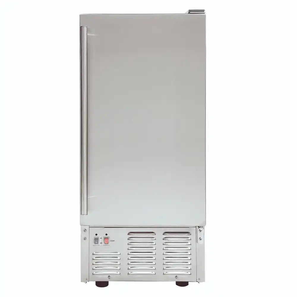 Maxx Ice Self-Contained Outdoor Ice Machine, 15"W, 60 lbs/Day, Full Dice Ice Cubes, Energy Star Listed, in Stainless Steel (MIM50-O)